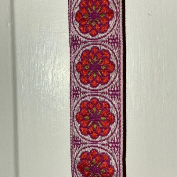 Floral Embroidered Belt - Purple/Pink and Red - Picture 8 of 13